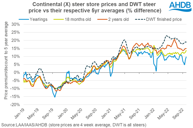 Store Cattle Graph Store prices ease for both sheep and cattle | AHDB
