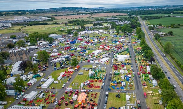 Aerial view of the Royal Highland Show 