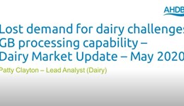 Dairy market update: May 2020 - loss of foodservice impact