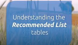 Understanding the Tables | The AHDB Recommended Lists for cereals and oilseeds
