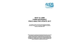 Beef and Lamb Farm Assurance Price Analysis Update 2017