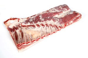 Belly Slices – bone-in, rind on Meat Cut Spec Step 1